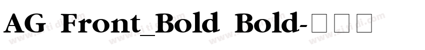 AG Front_Bold Bold字体转换 AG Front_Bold Bold字体转换